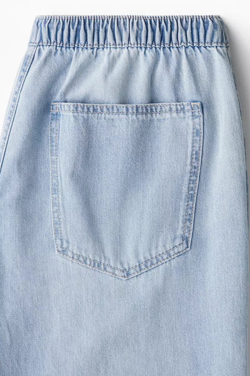 Denim drawstring trousers