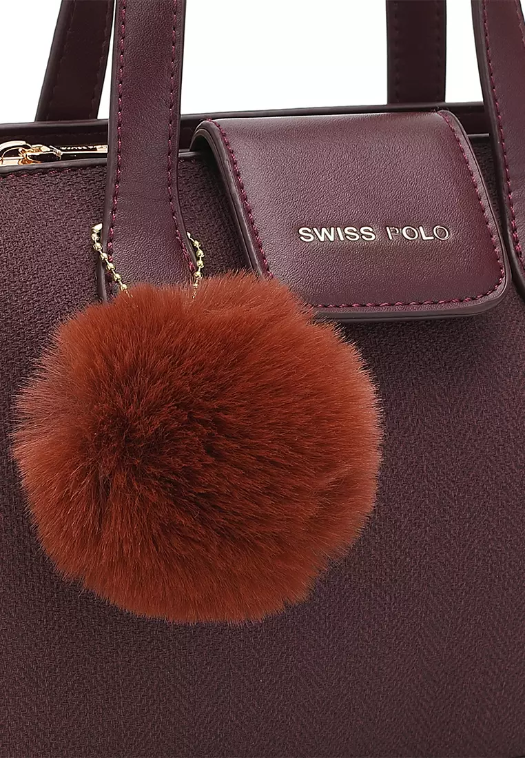 Women's Top Handle Bag / Sling Bag / Crossbody Bag / Shoulder Bag (Tas Tangan Wanita / Tas Selempang Wanita / Tas Bahu Wanita) - Merah