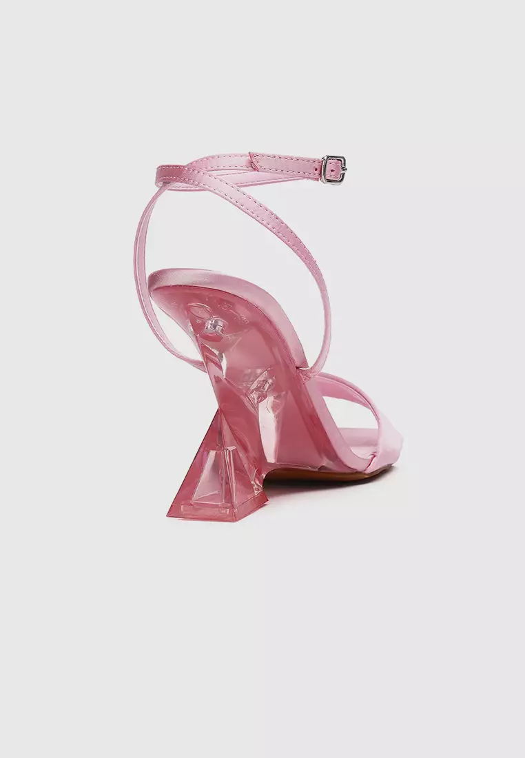 Clear Strappy Heels for Women for sale