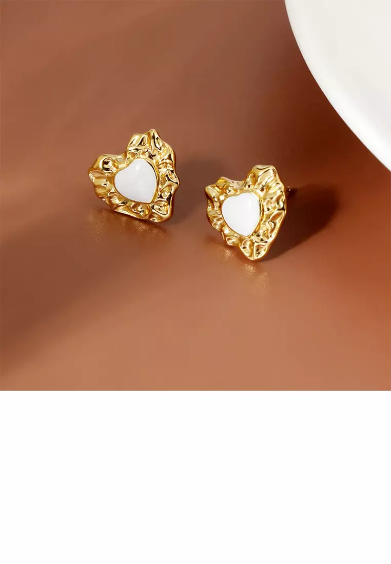 Buy Glamorousky 925 Sterling Silver Plated Gold Simple Temperament