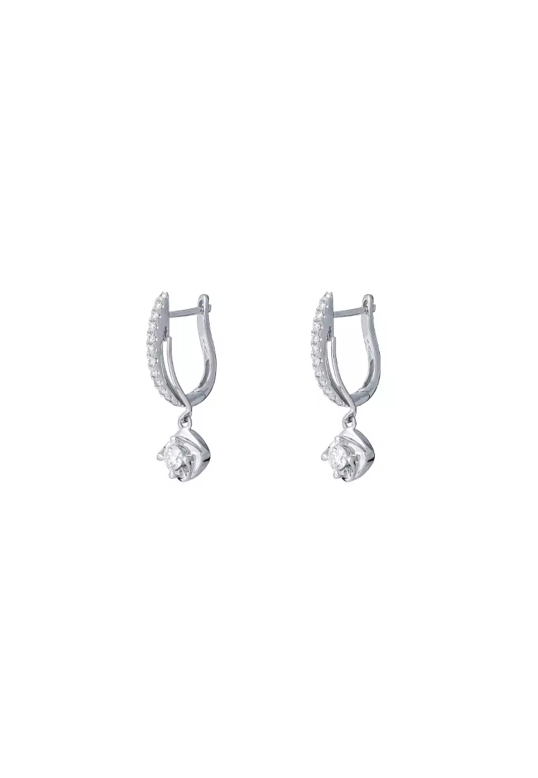 White gold hotsell hanging earrings