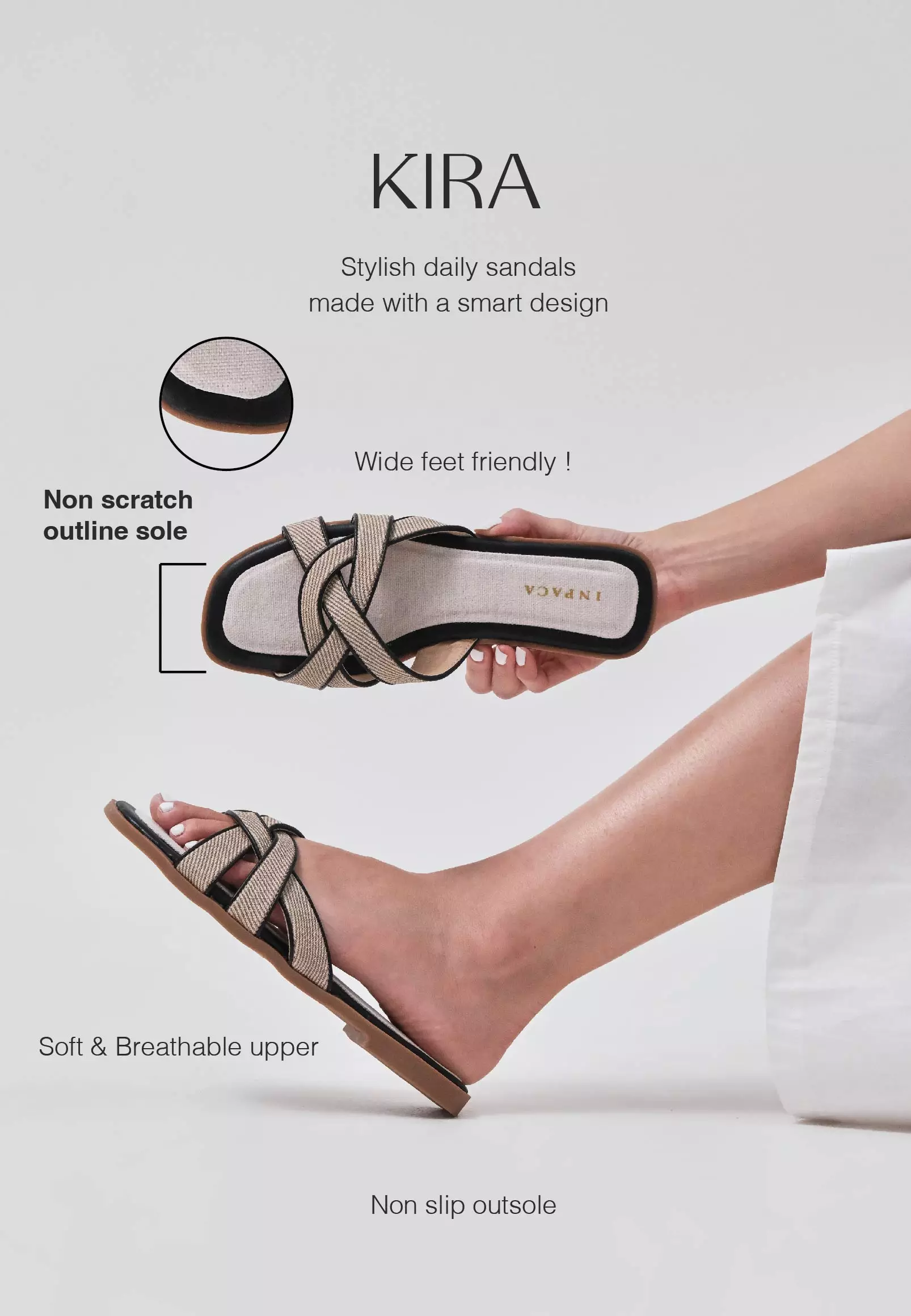 Kira Sandal Slip On Casual Wanita