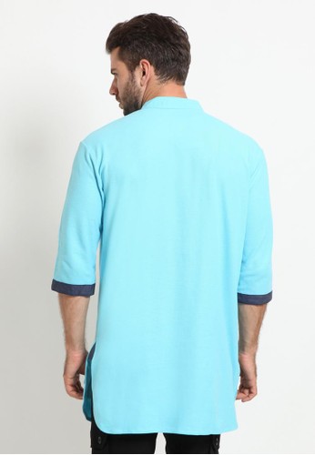 Jual ZAYIDAN Kaos  Gamis  Denim  Pocket Zayidan Bluesky 