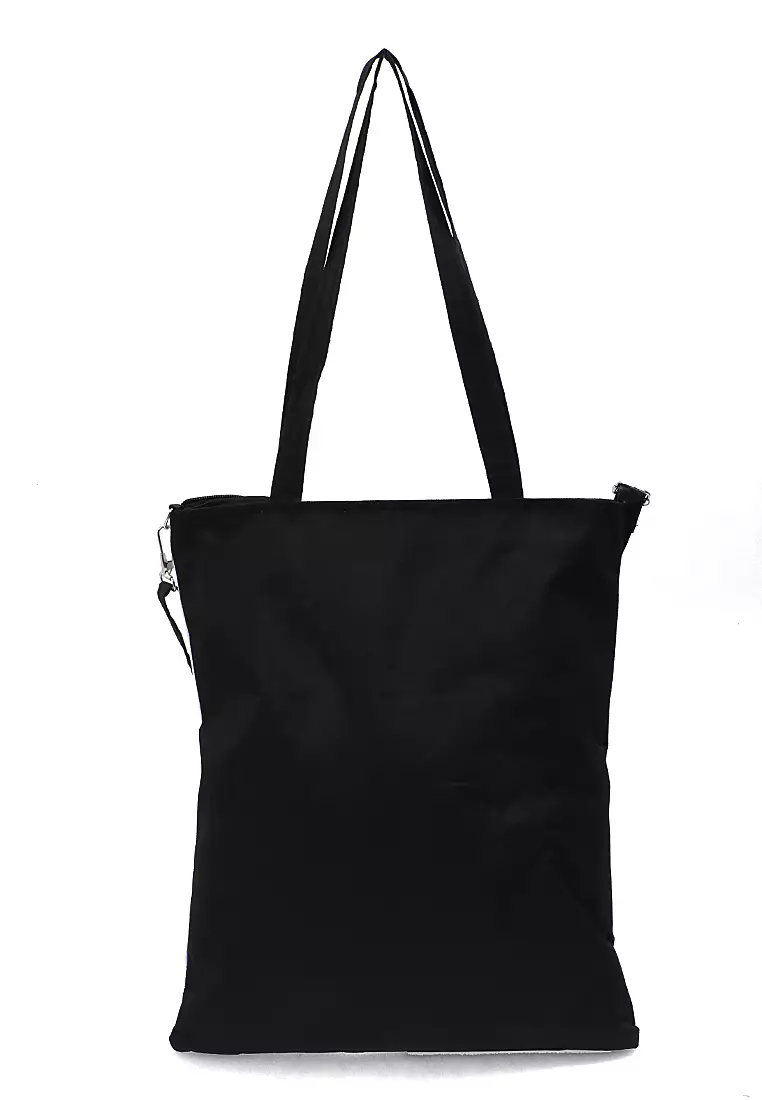 Millane Totebag Wanita Simple Two Tone Fashion Casual Large Storage Material Canvas ORIGINAL - Black White
