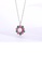 Glamorousky white 925 Sterling Silver Fashion Elegant Pink Flower Freshwater Pearl Pendant with Necklace D6518ACFCB8356GS_3