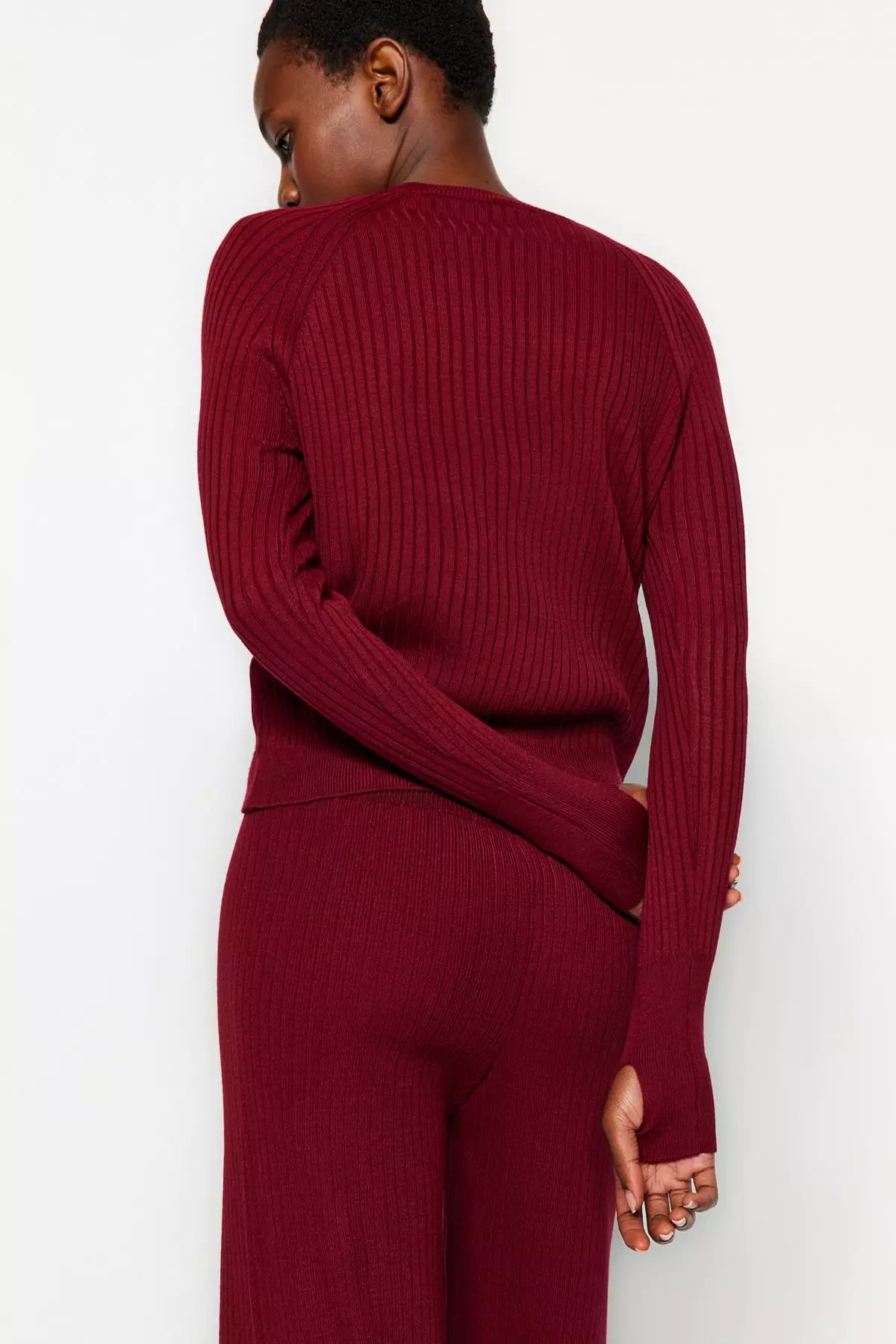 Ribbed Knitted Sweater and Pants Sets