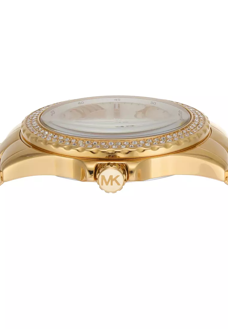 Gold diamond michael kors watch store