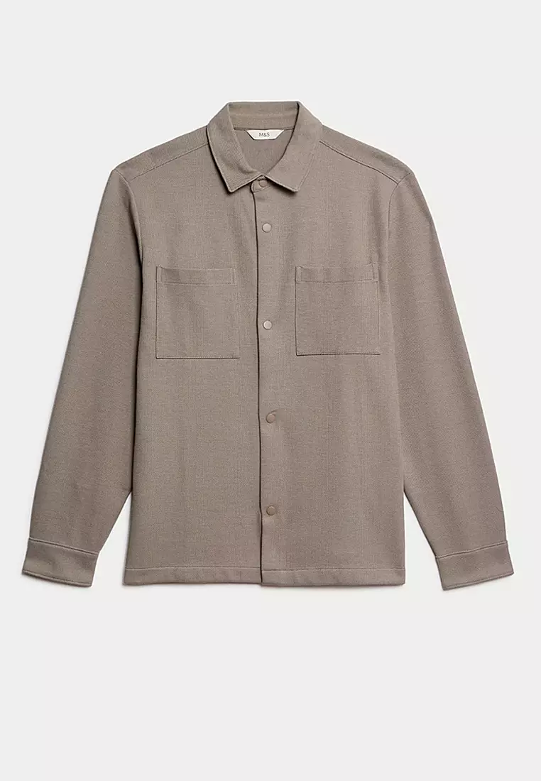 Smart Two Pocket Overshirt with Stretch