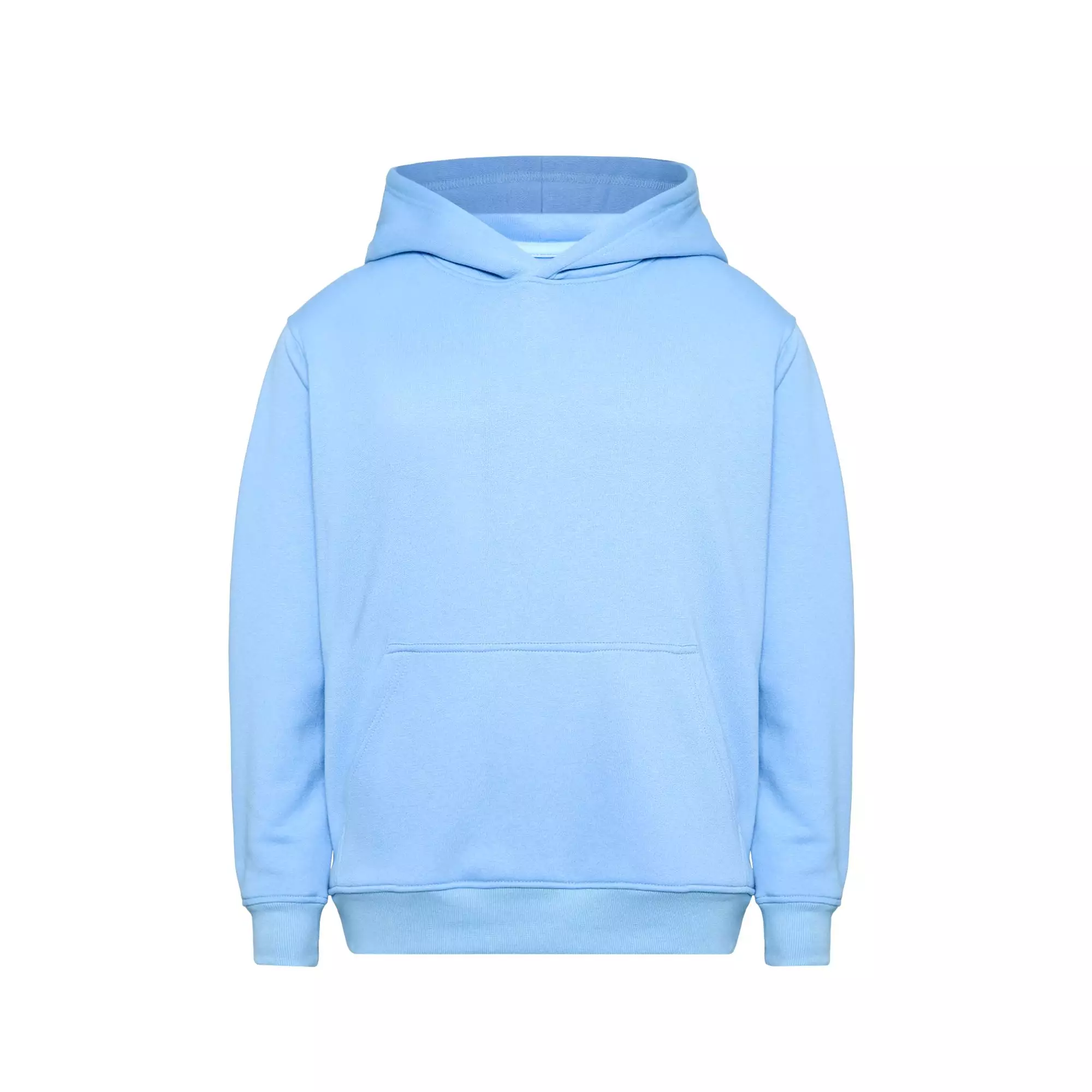 Cotton Well Cozzie Hoodie Sweatshirt with Hidden Pocket Light Blue | Jaket Pullover Fleece dengan Kantong Tersembunyi Biru Muda