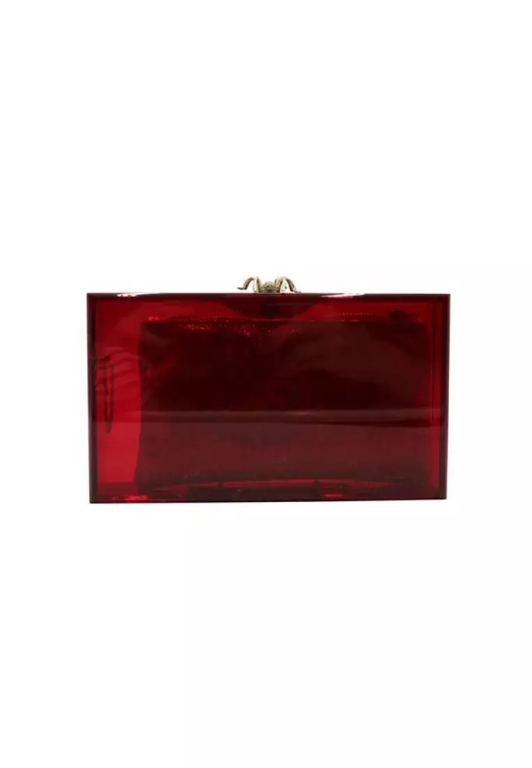 Red patent clutch bag best sale