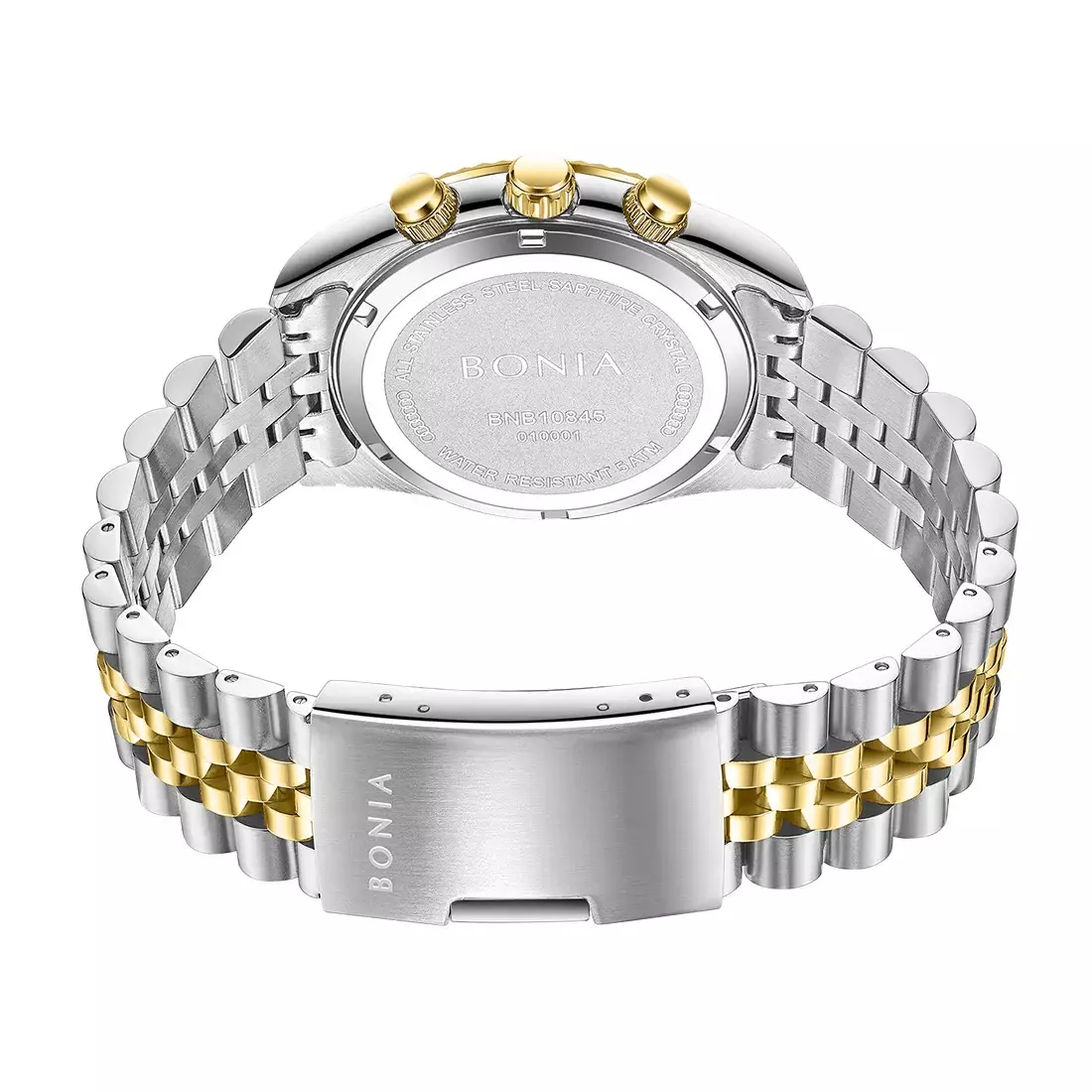 Jam Tangan Pria Bonia White Dial Stainless Steel Strap Analog B10845-1112C