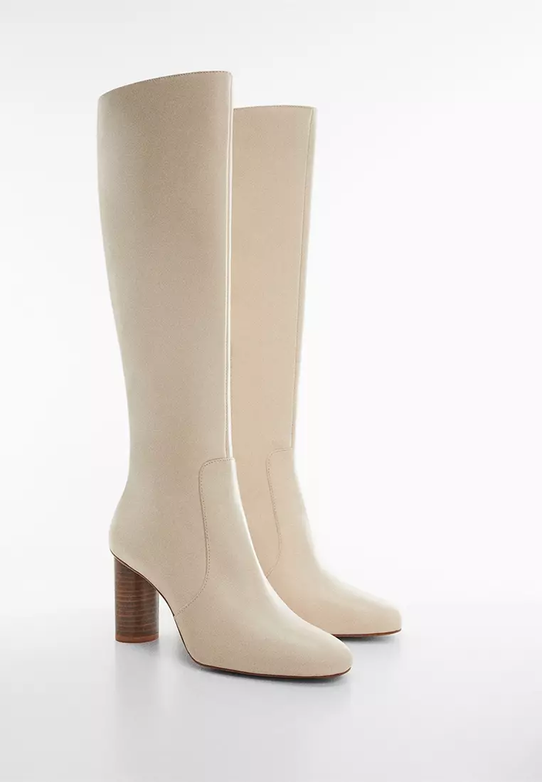 Mango store cream boots