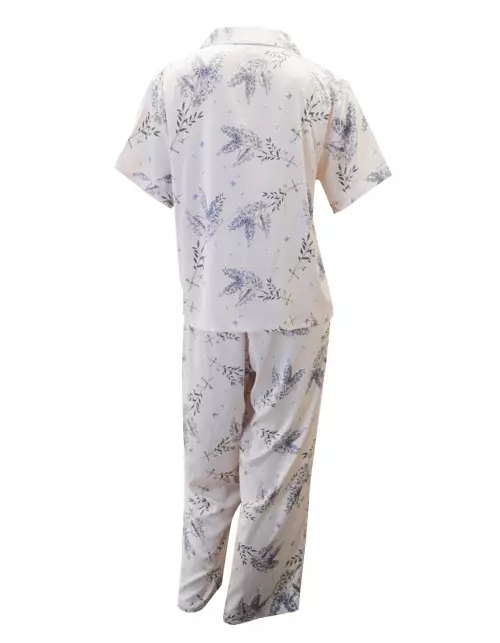Luludi Piyama LNP 5080 - Cream Motif Bunga