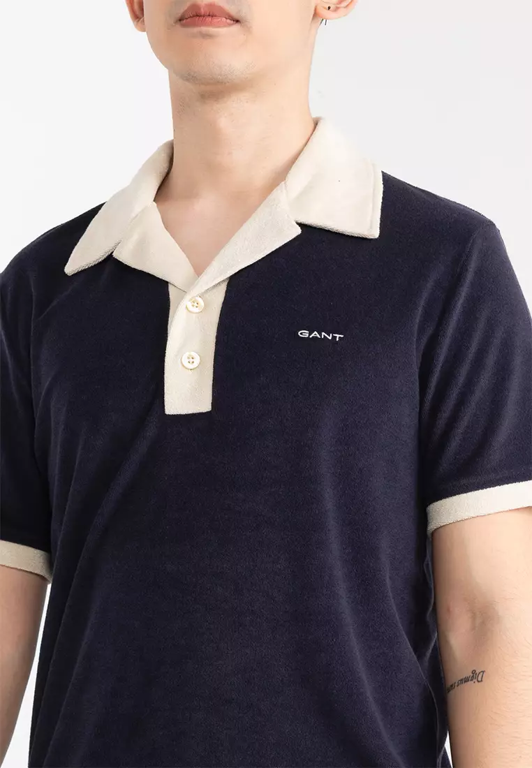 Towelling Resort Collar Polo Shirt