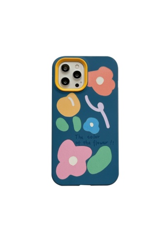 Kings Collection blue Korean Style Small Flower iPhone 13 Case (KCMCL2442) CFB22AC1724304GS_1