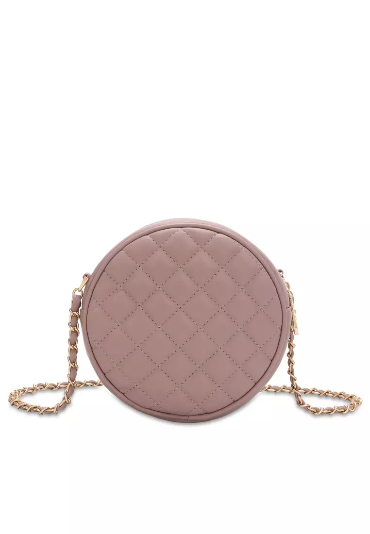 Women's Casual Chain Sling Bag / Crossbody Bag (Tas Selempang Wanita) - Merah Jambu