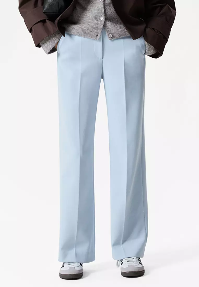 Wide Press-Crease Trousers