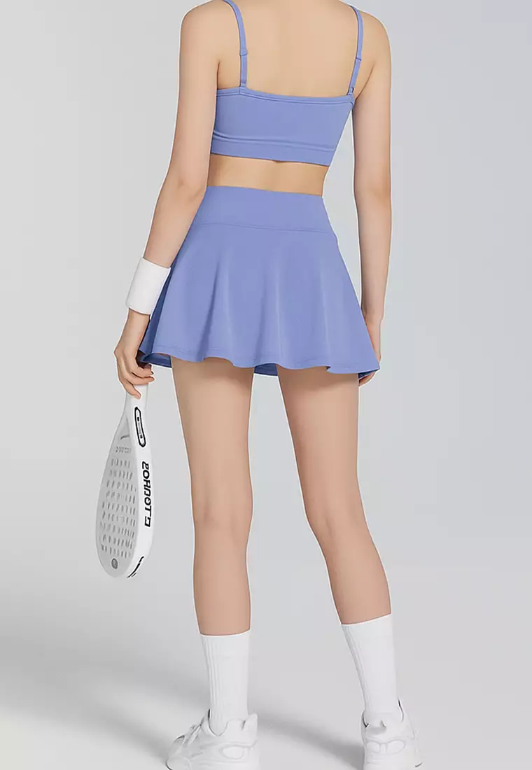 LB125 Rok Padel Tenis Wanita Legging inside Skort ada Kantong TdBolt medium violet