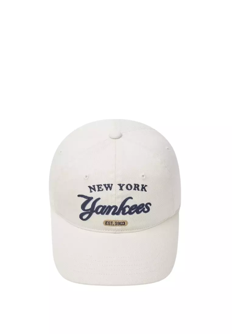 ★MLB Korea★ Color Denim Unstructured Ball Cap NY Cream 3AC Jual MLB Korea Color Denim Unstructured Ball Cap - NY Cream