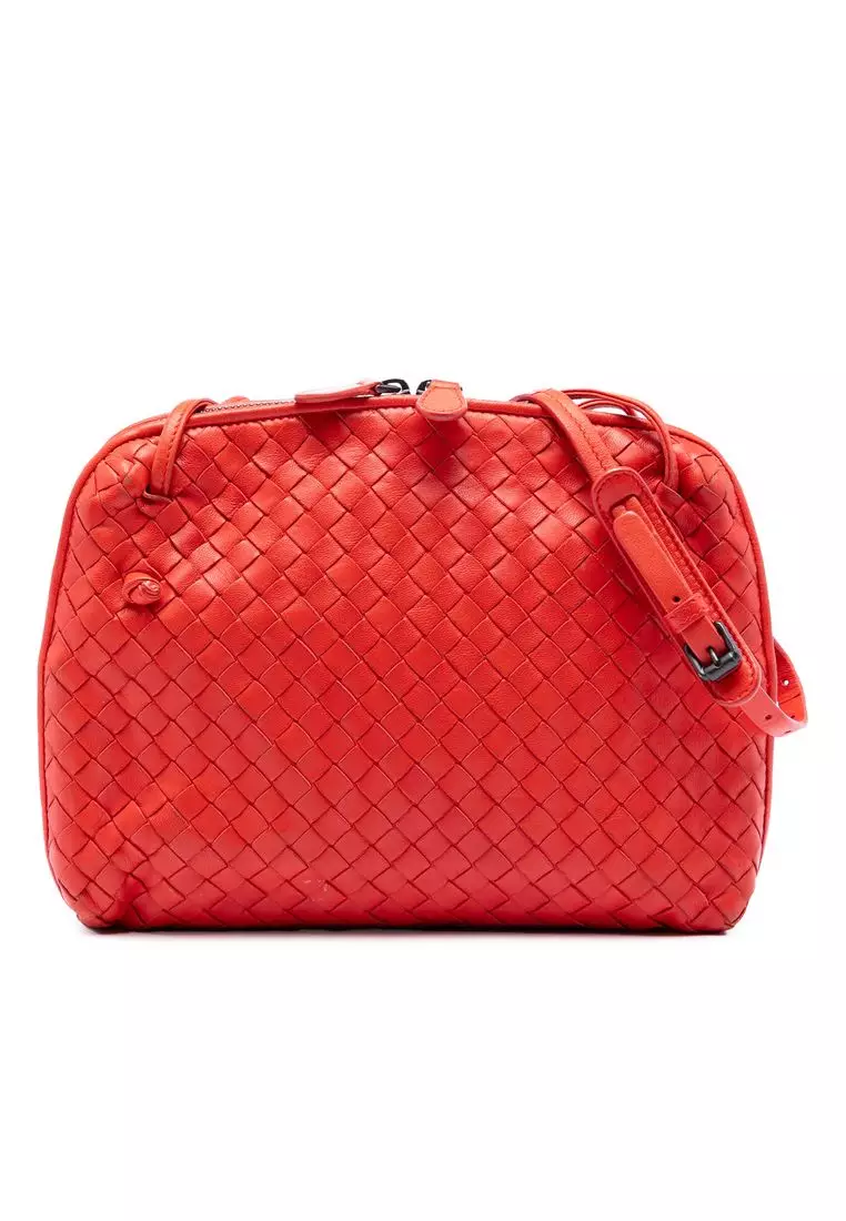 Pre-Loved Bottega Veneta Nappa Intrecciato Nodini Crossbody