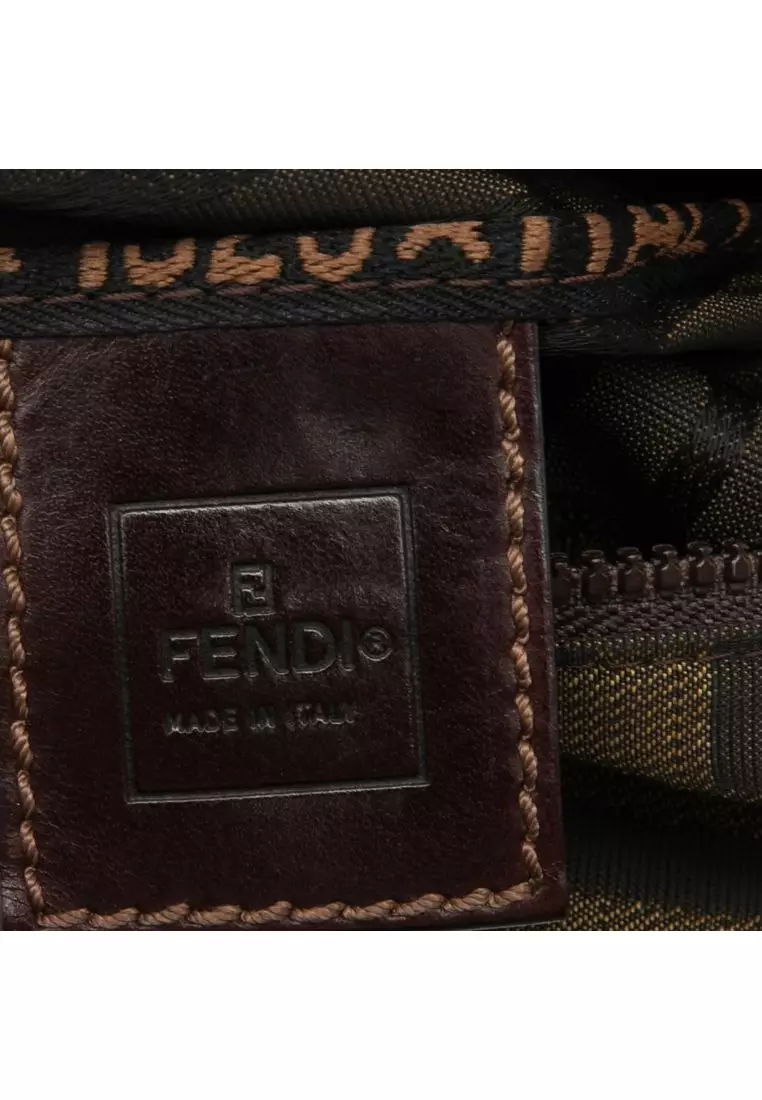Pre-Loved Fendi Mini Zucca Canvas Handbag