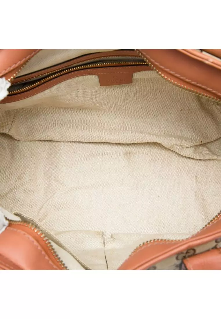 Pre-Loved Gucci Gg Canvas Heart Bit Satchel