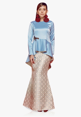 Farraly Embun Kurung from FARRALY in Blue