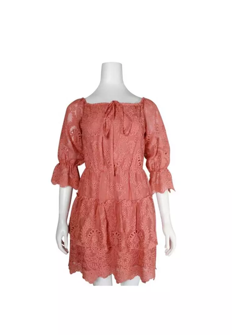 Alice olivia hotsell embroidered dress