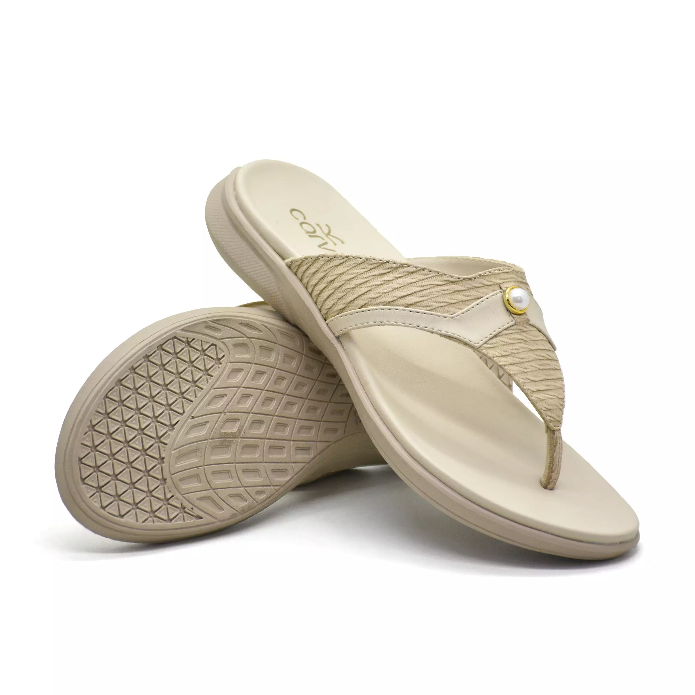 Carvil Sandal Wanita Fukui-01 L Beige