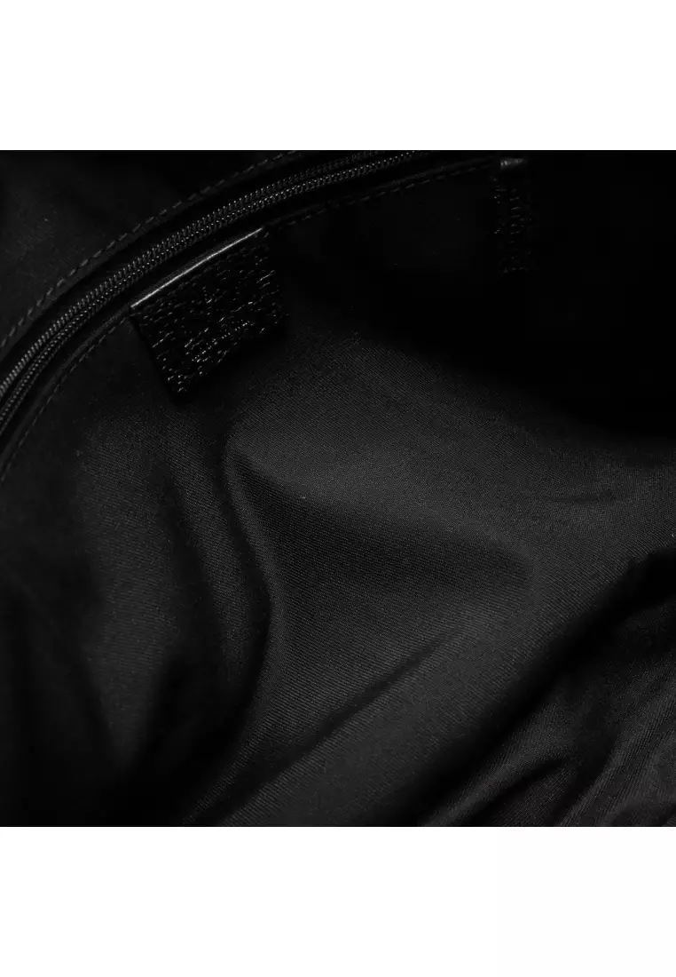 Pre-Loved Gucci GG canvas Shoulder bag canvas leather black