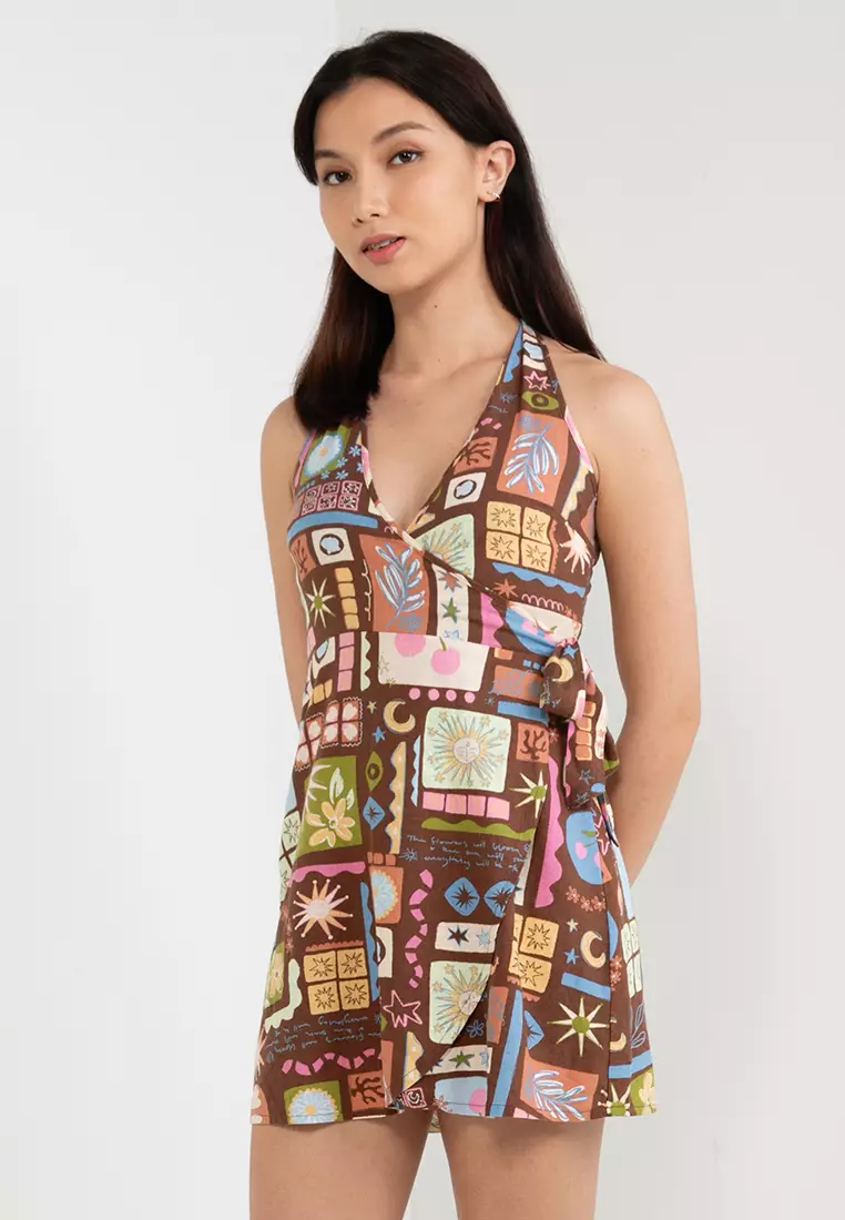 Haven Halter Wrap Dress