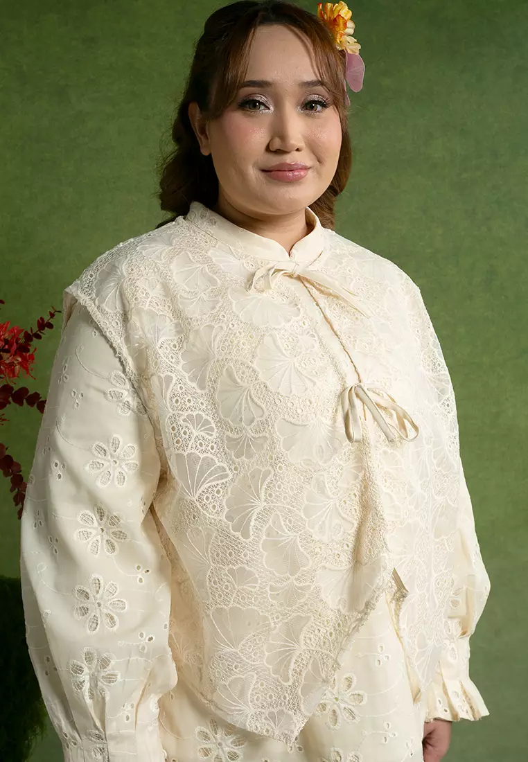 Amelia Plus Kedah Kurung with Vest Set