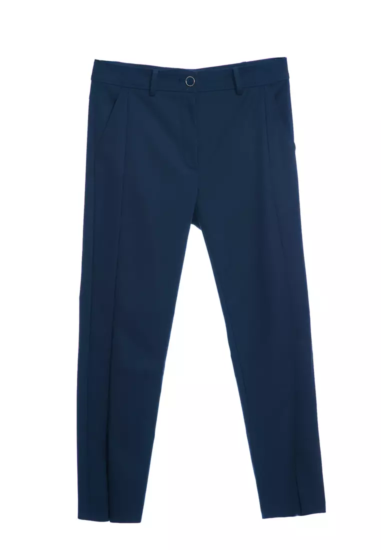 Basic Slim Fit Navy Pants