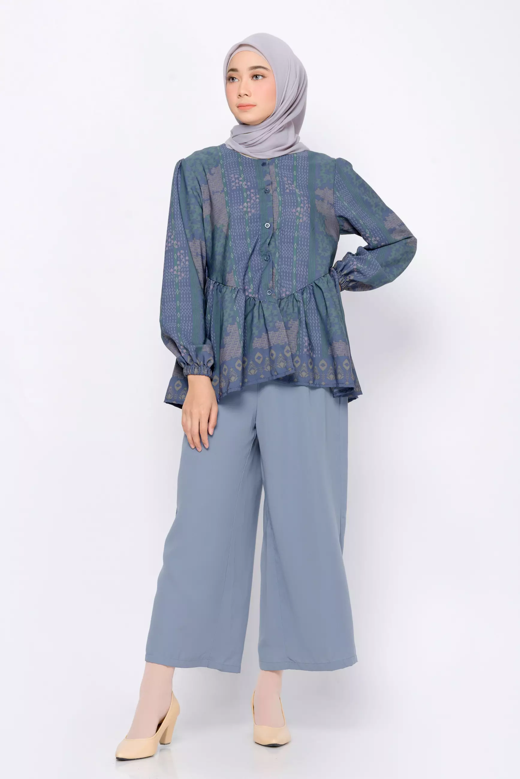 Jual Zm Decade Sale Zm Zaskia Mecca Deza Navy Blouse Jelita