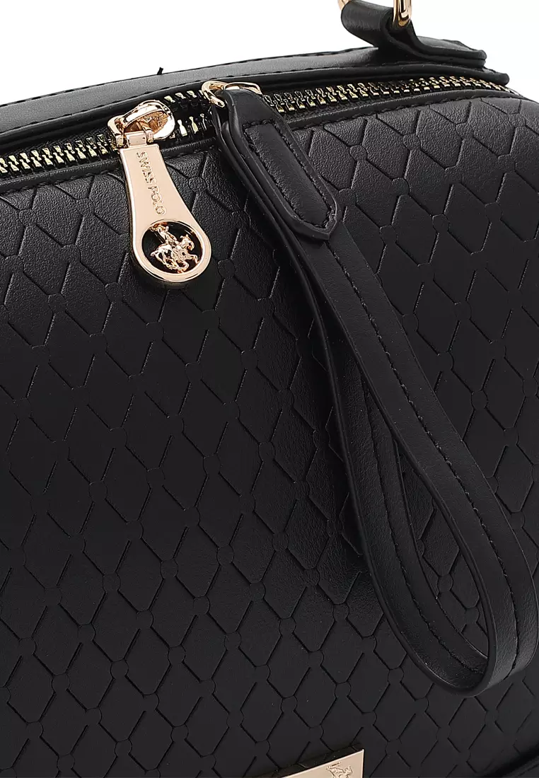 Women's Top Handle Bag / Sling Bag / Crossbody Bag - Black