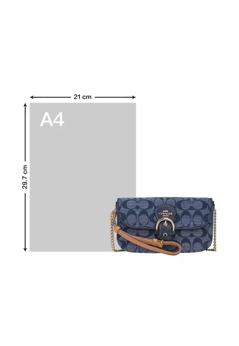 Coach denim sales and leather purse