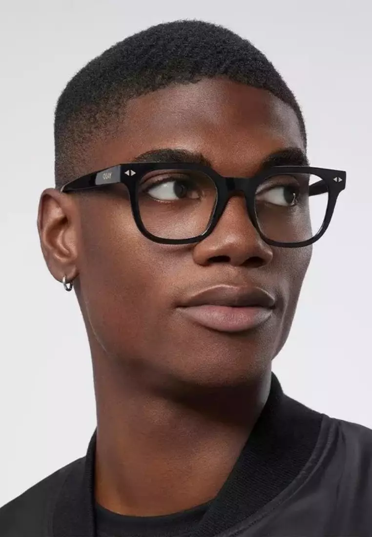 Page Turner Blue Light Glasses - Black/Clear