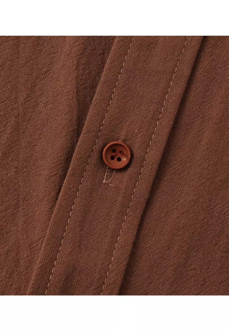 Loose Square-neck Linen Shirt YL-SKD01