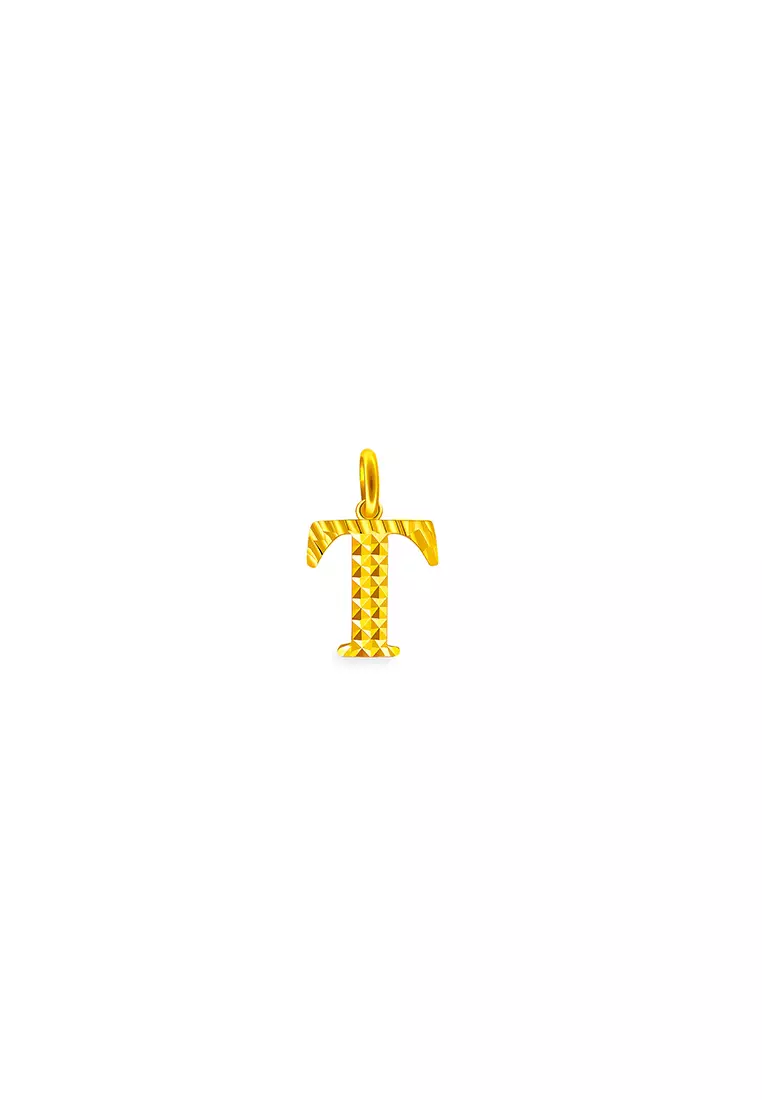 916/22K Gold Alphabet Pendant B75