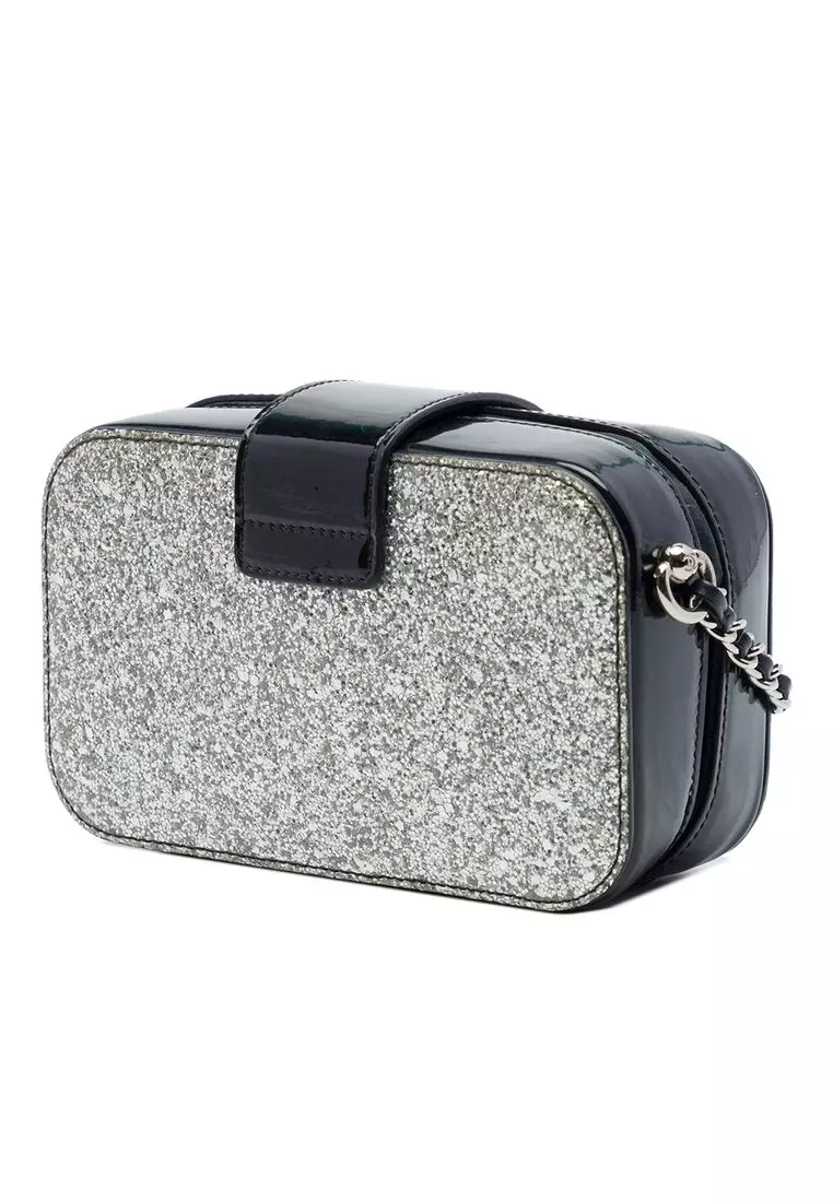 Pre-Loved Chanel Glitter Patent Evening On The Moon Camera Case