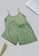 Inspi green Comfies Spaghetti Strap and Casual Shorts  Set E6B77AAAB53584GS_5