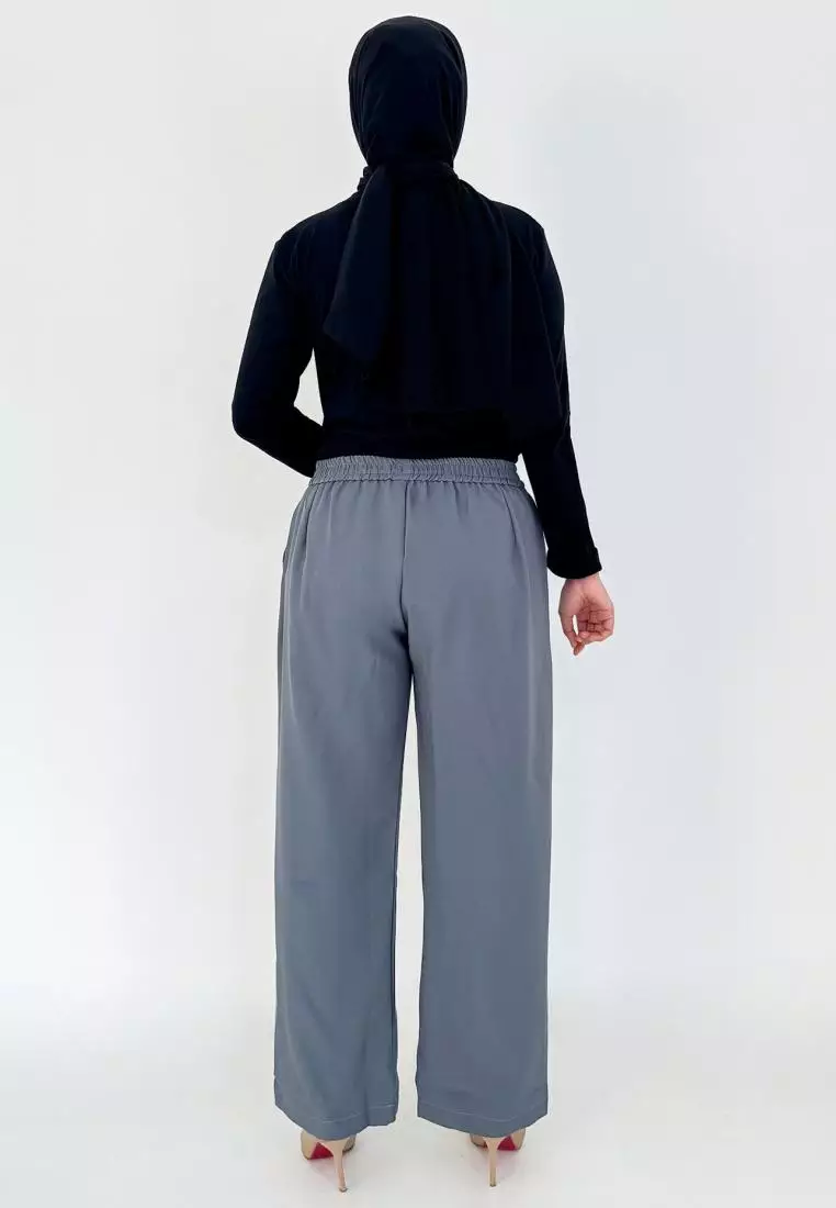 Kia Pants (Celana Basic Kantor) Bigsize - Abu