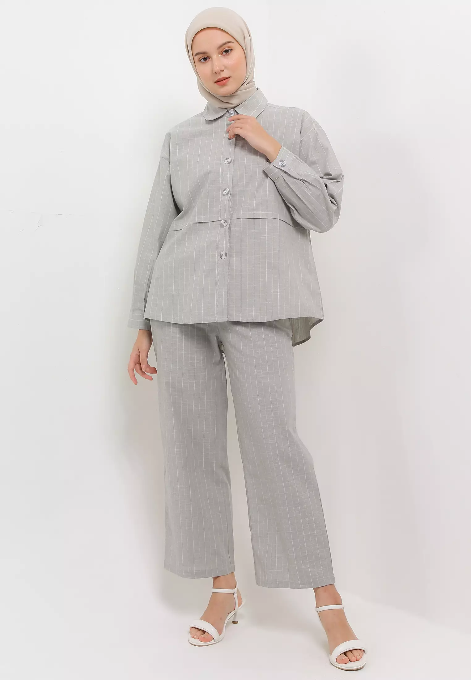 MFMW Keyvara Atasan blouse Sage Motif Kotak