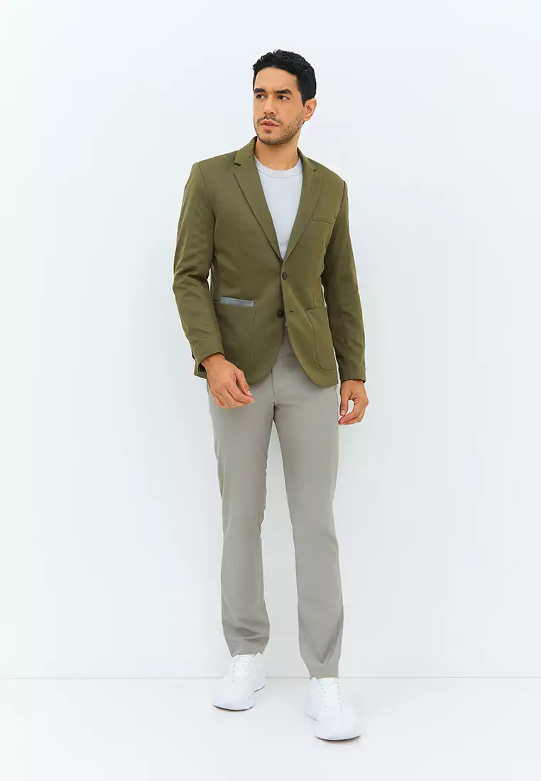 Jobb Julio-T2 Blazer Pria Slim Fit Olive