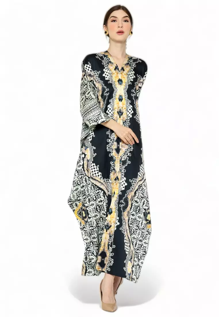 Kanzi Long Sleeve Batik Kaftan