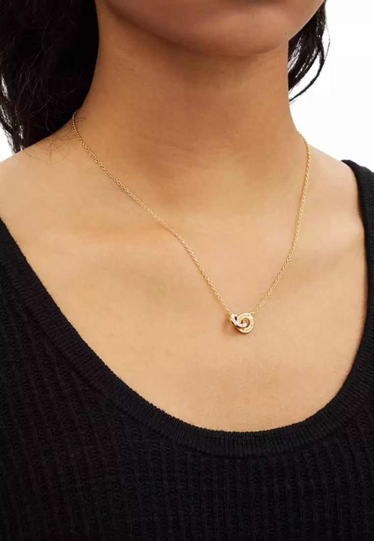 Coach Necklace Interlocking Open Circle Long Necklace Interlocking