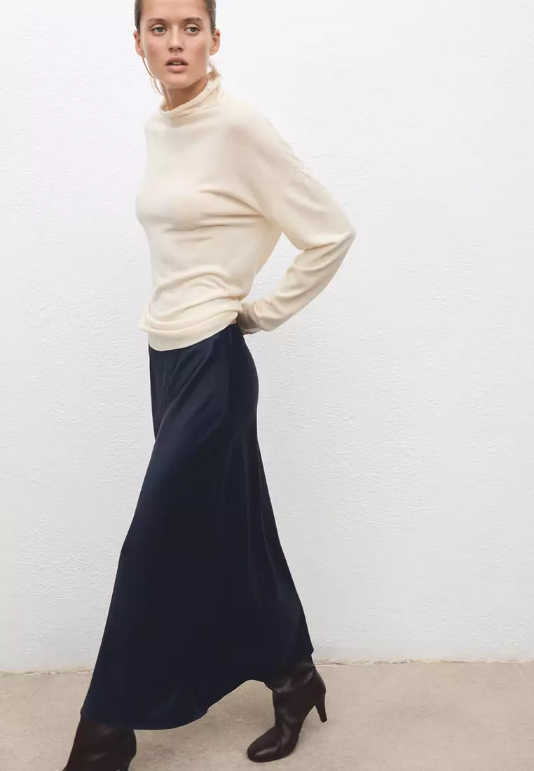 Satin Long Skirt