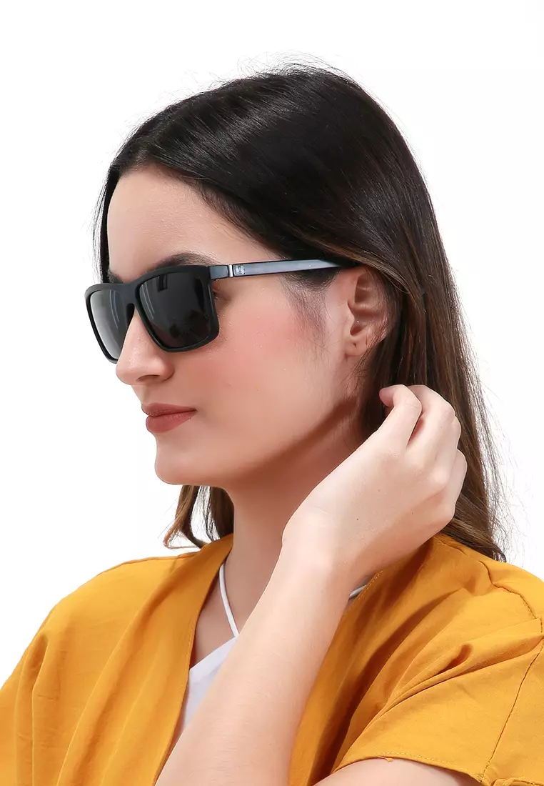 Derian Kacamata Polarized Unisex Sunglasses UV Protection Frame Material PC ORIGINAL - Black