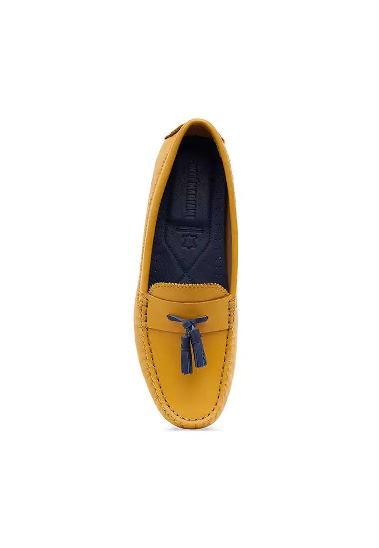 Sepatu Wanita Casual Loafer Moccasin Gino Mariani Elene 1 Kuning