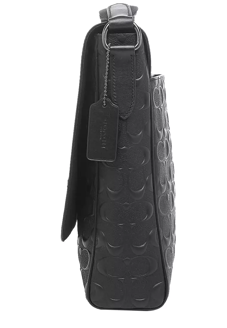 Houston Map Bag In Signature Leather in Black 4006